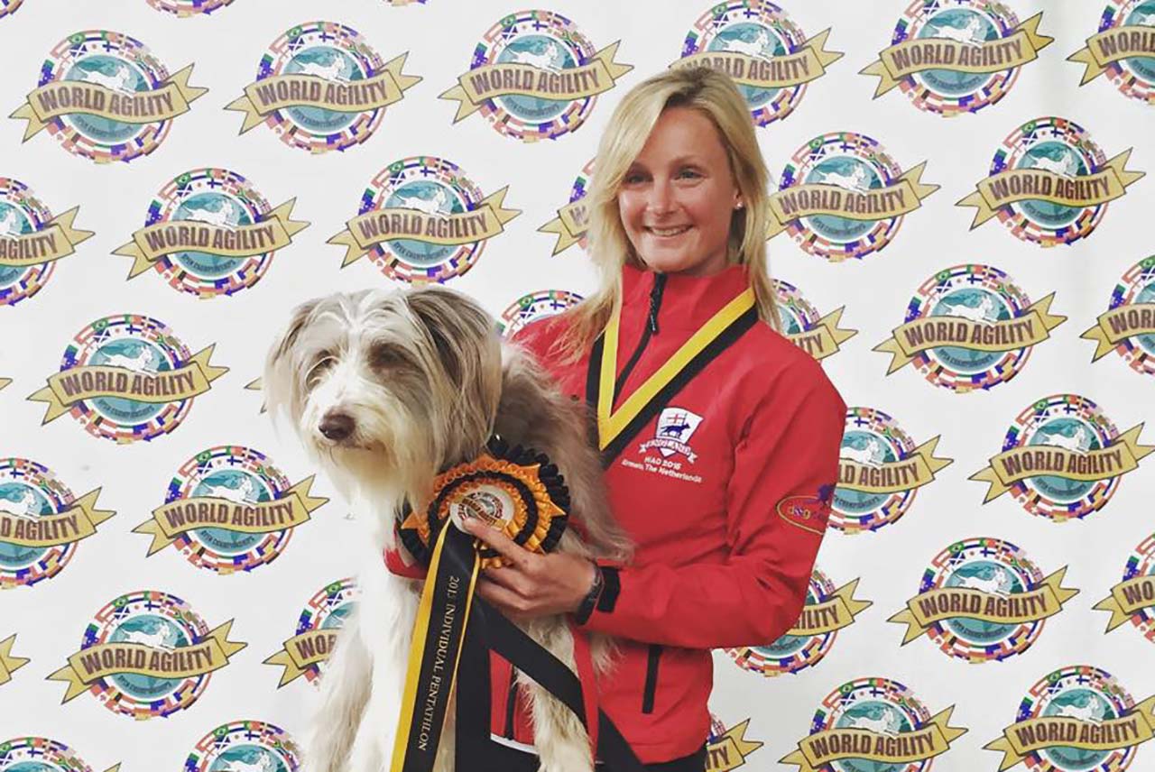 Anthony Clarke with agility dog